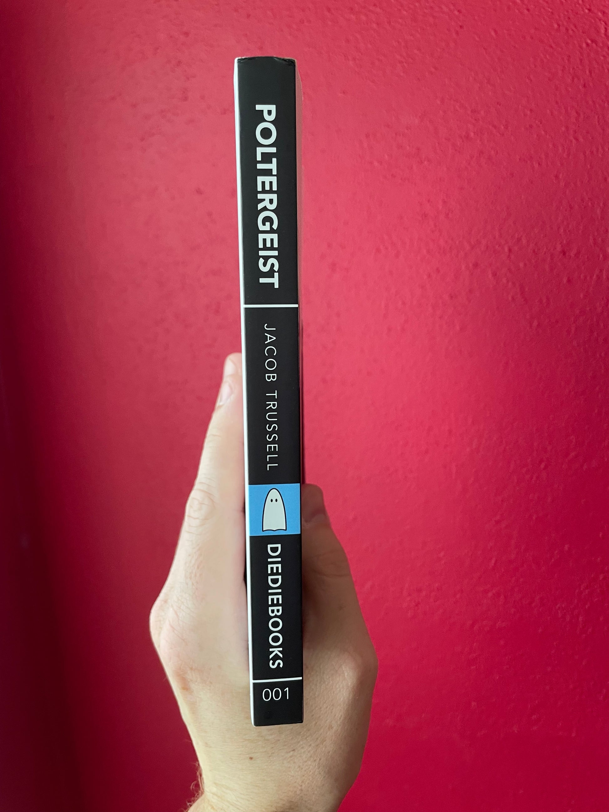 Side view of Poltergeist book by Jacob Trussell