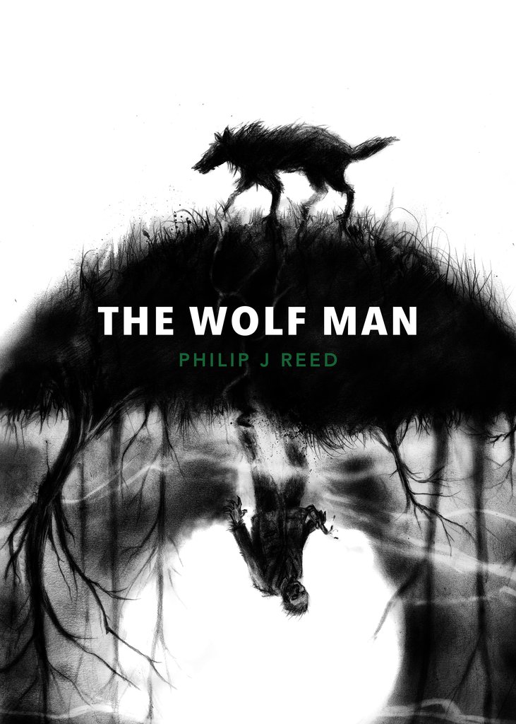 Original book cover art for DieDieBooks' The Wolf Man written by Philip J Reed